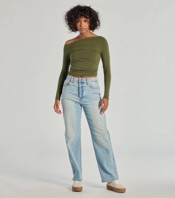 Chic Detail Off-Shoulder Long Sleeve Top - Image 7