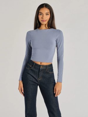 Elevated Staple Open Back Long Sleeve Top