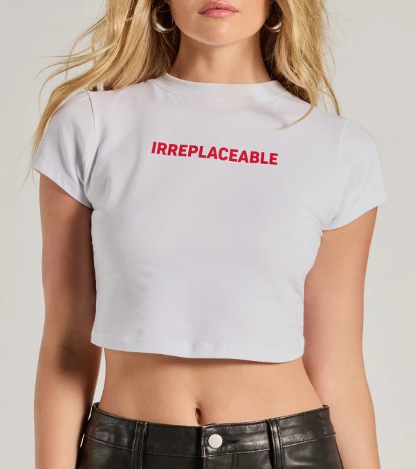 Irreplaceable Cropped Graphic Tee - Image 4