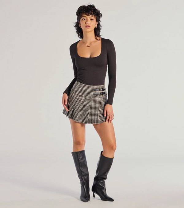 Sleek Appeal Ribbed Knit Long Sleeve Bodysuit - Image 8