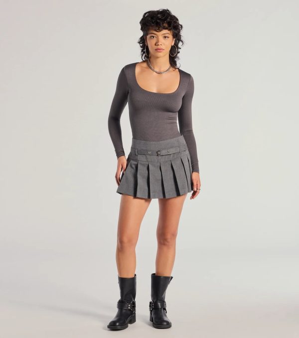 Sleek Appeal Ribbed Knit Long Sleeve Bodysuit - Image 3