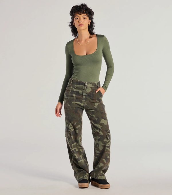 Sleek Appeal Ribbed Knit Long Sleeve Bodysuit - Image 13