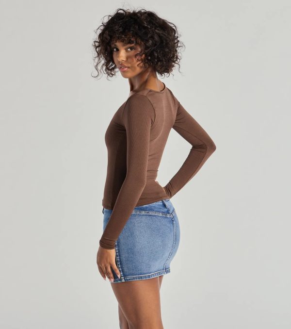 Forever Staple Smooth Knit Long Sleeve Top - Image 6
