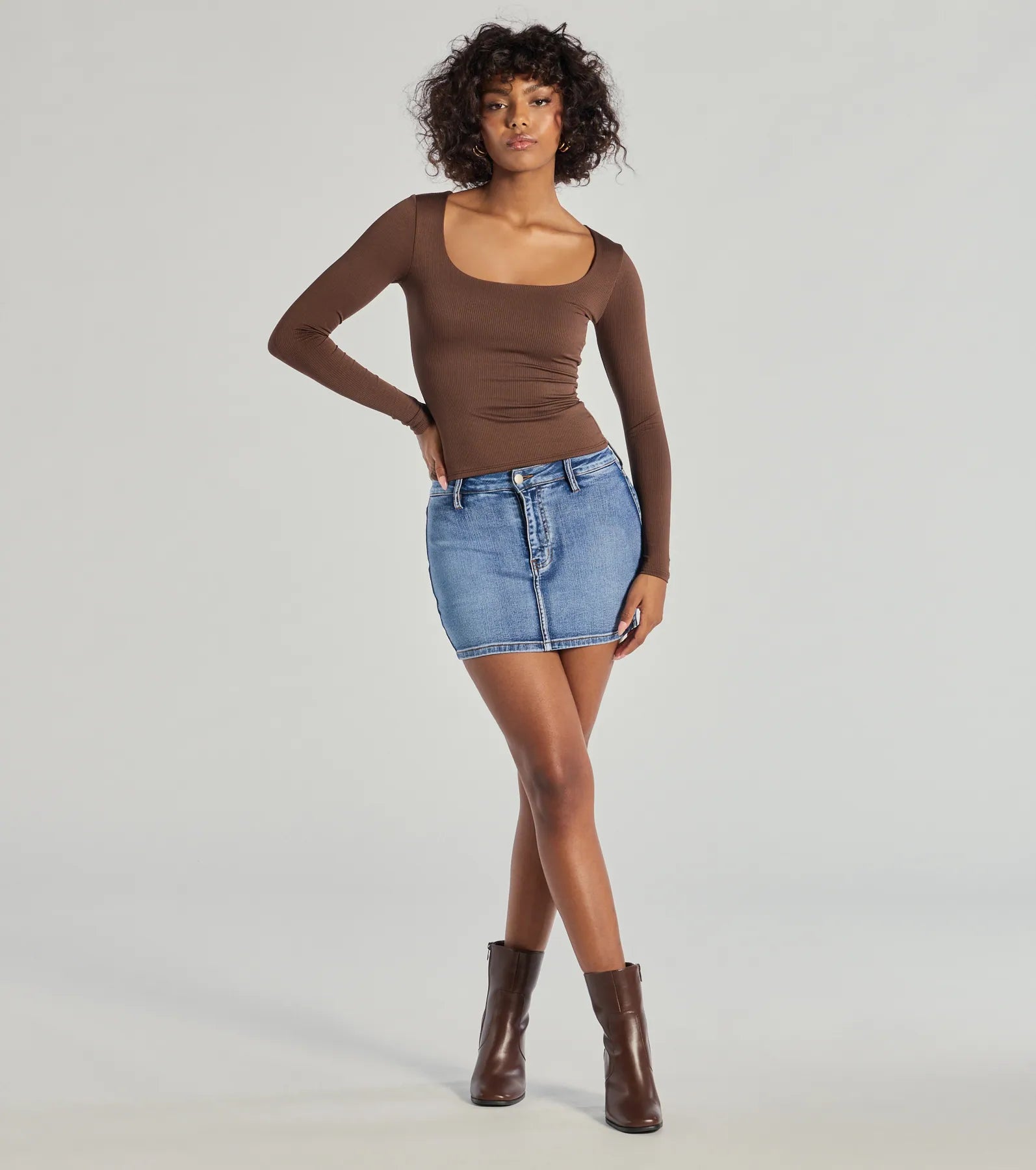 Forever Staple Smooth Knit Long Sleeve Top - Image 7