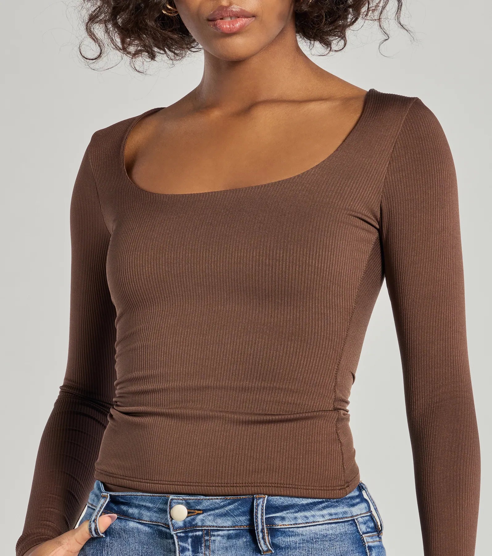 Forever Staple Smooth Knit Long Sleeve Top - Image 8