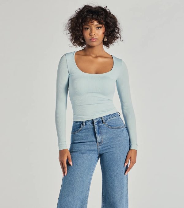 Forever Staple Smooth Knit Long Sleeve Top - Image 9