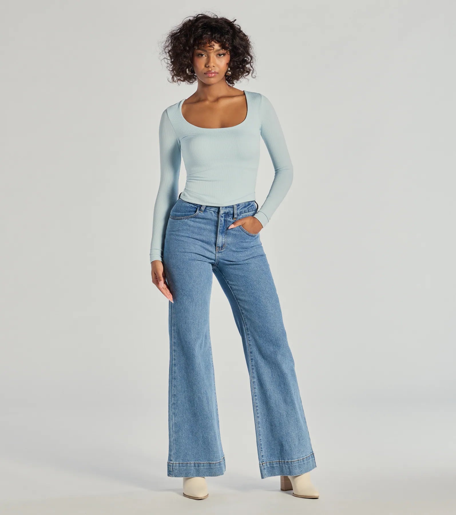 Forever Staple Smooth Knit Long Sleeve Top - Image 11