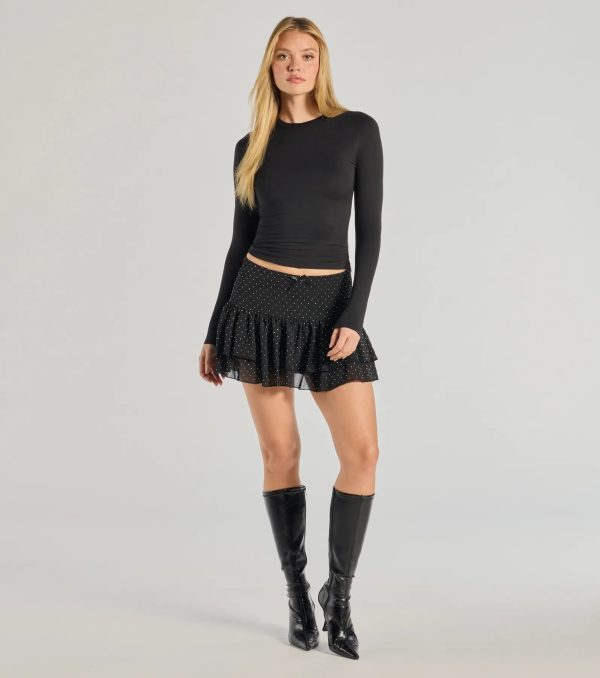 Fave Staple Knit Crew Neck Long Sleeve Top - Image 3