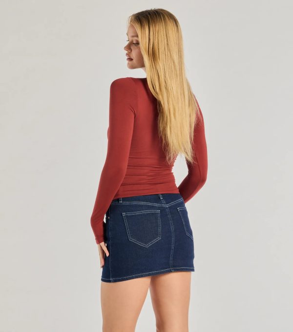 Fave Staple Knit Crew Neck Long Sleeve Top - Image 11