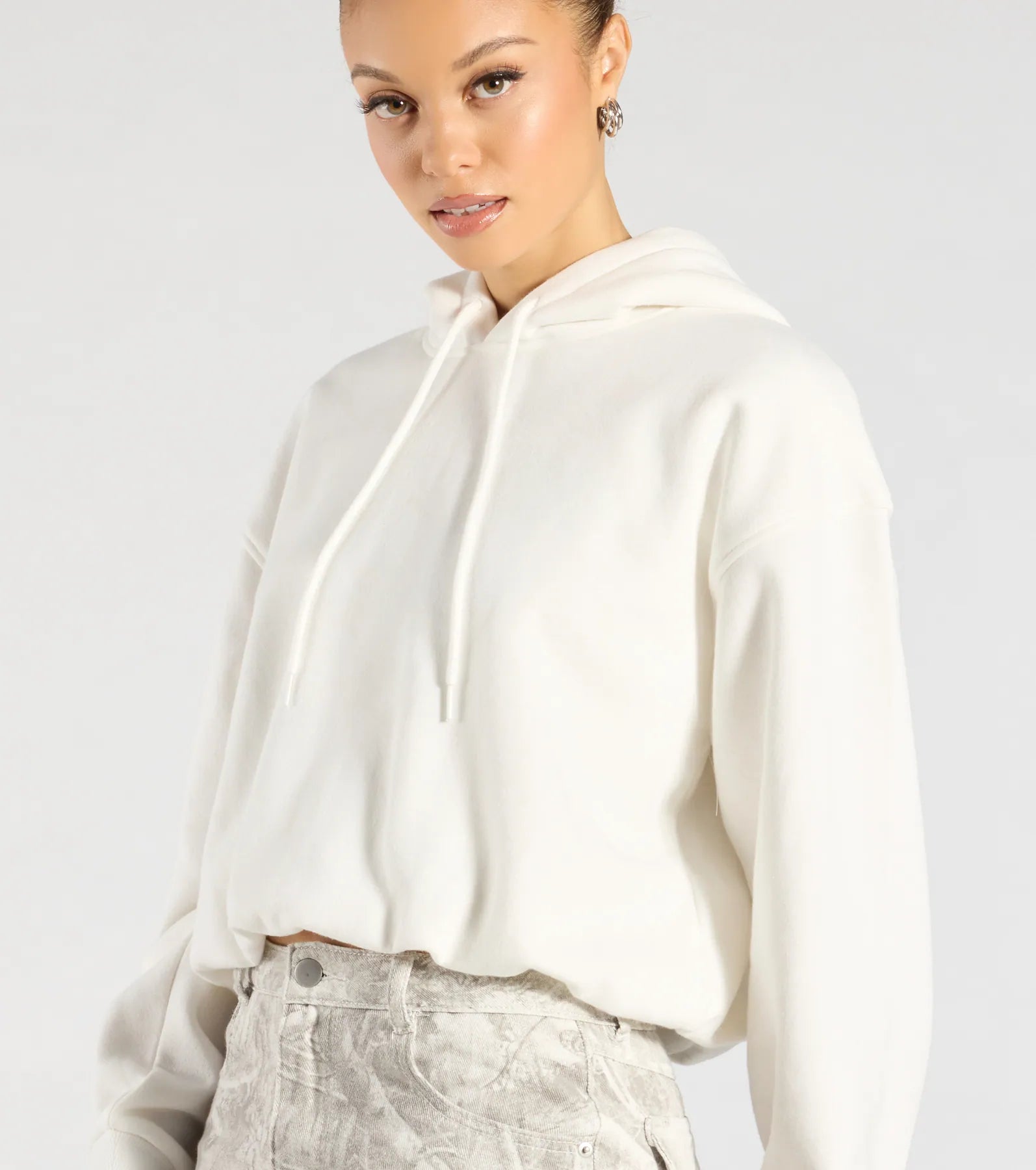 Comfy Mode Cropped Pullover Hoodie - Image 4