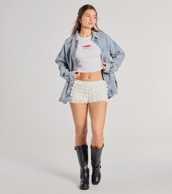 Too Spicy For You Crop Graphic Tee - Image 4
