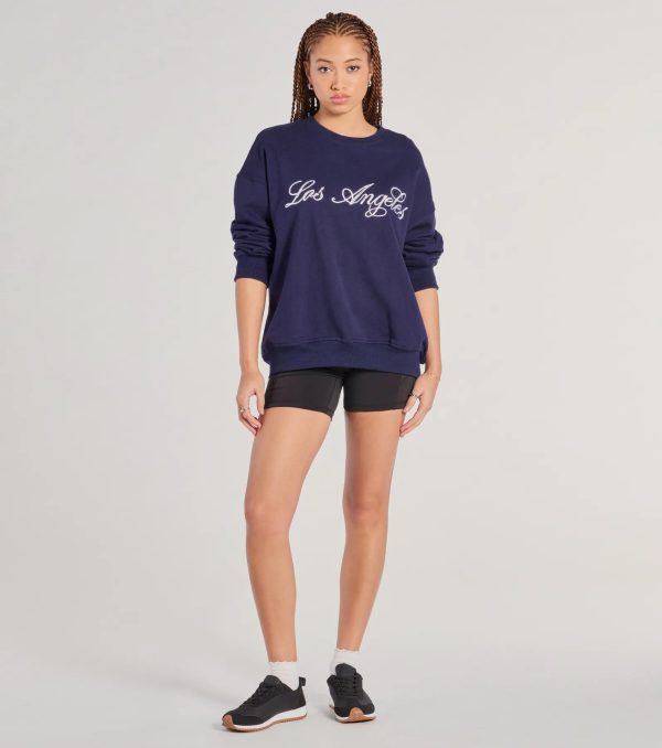 Los Angeles Embroidered Oversized Sweatshirt - Image 3