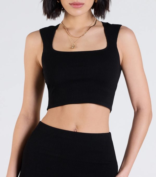 Elevated Era Ribbed Knit Cropped Tank Top - Image 4