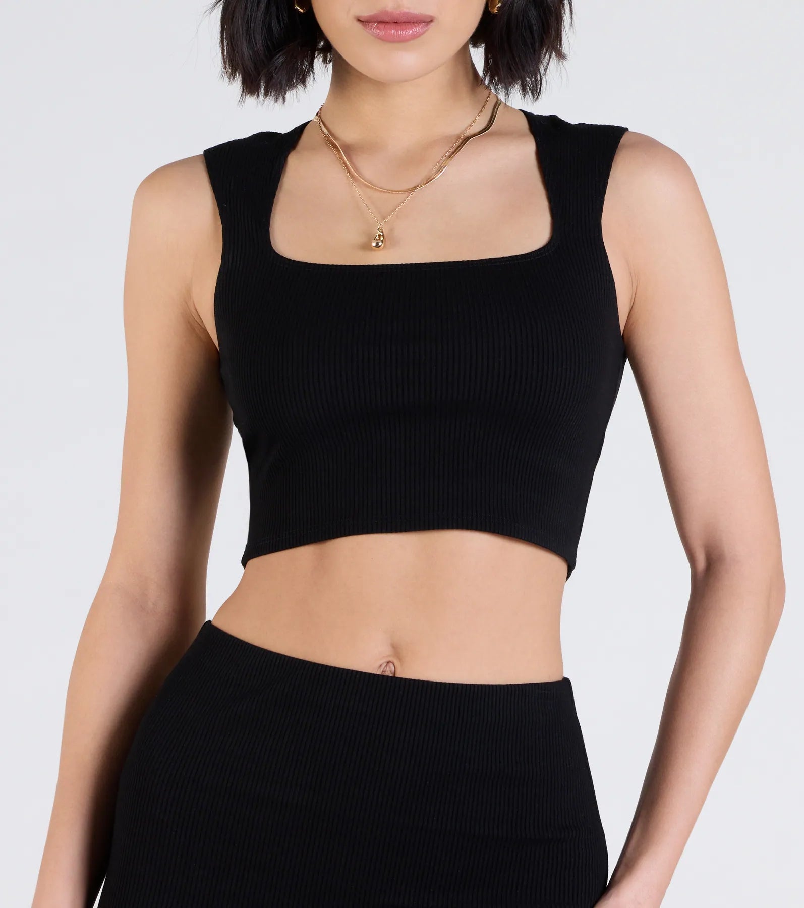 Elevated Era Ribbed Knit Cropped Tank Top - Image 4