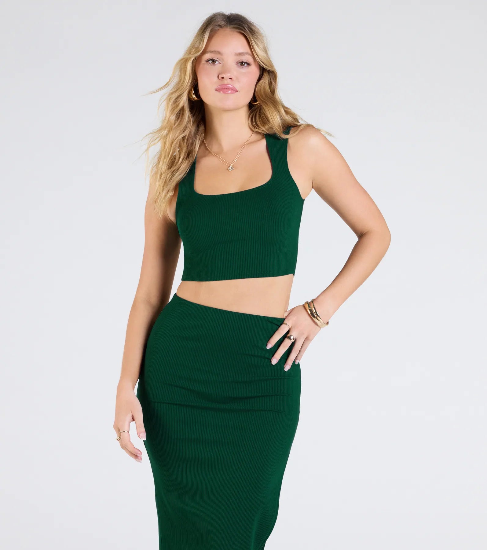 Elevated Era Ribbed Knit Cropped Tank Top - Image 5