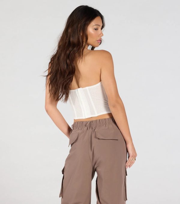 On The Court 87 Jersey Graphic Corset Top - Image 3