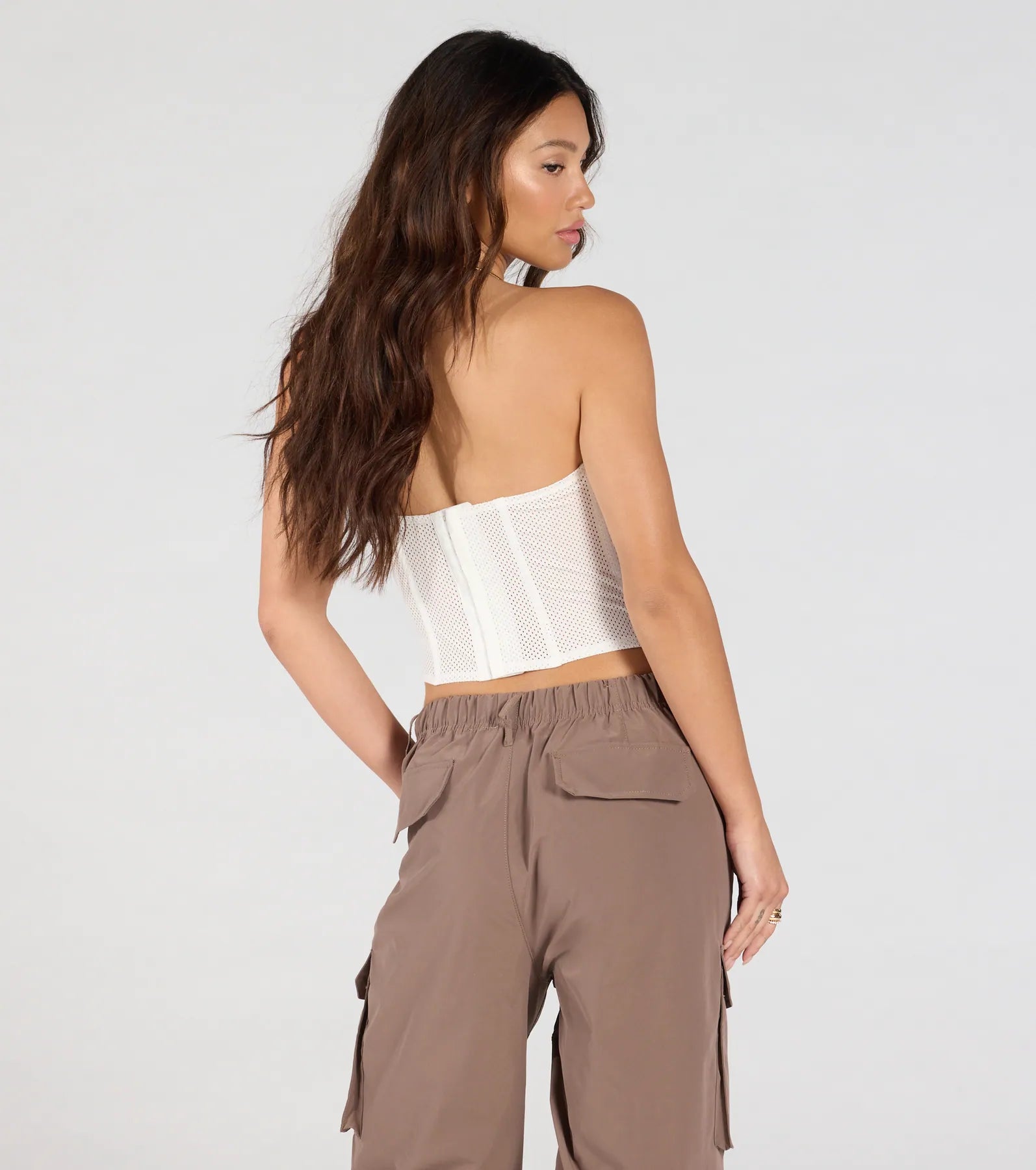 On The Court 87 Jersey Graphic Corset Top - Image 3