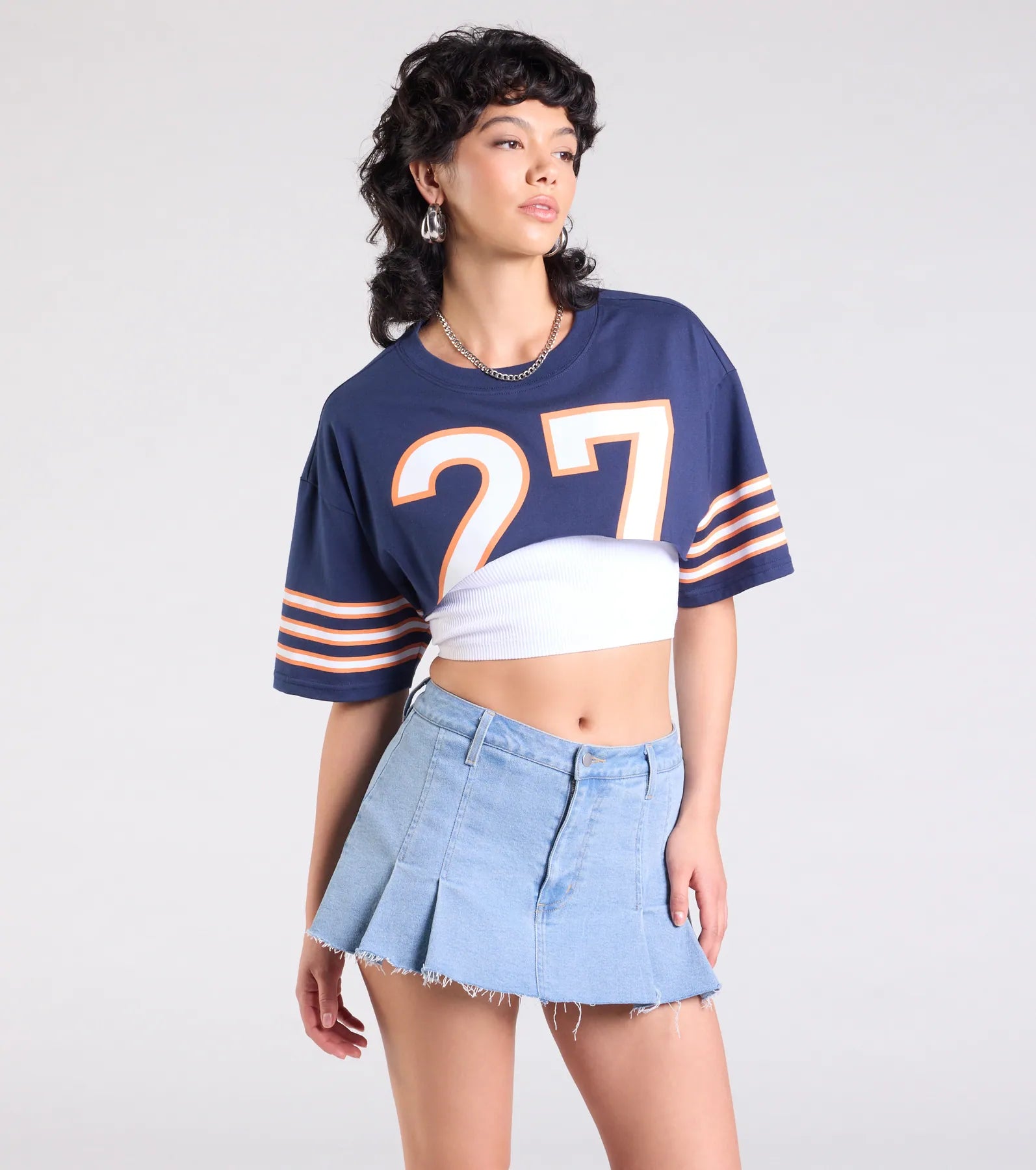 Go Team Varsity Graphic Crop Tee - Image 5