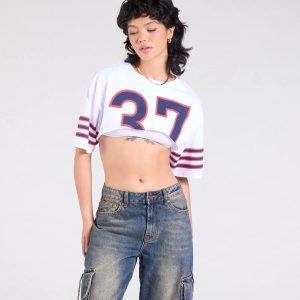 Go Team Varsity Graphic Crop Tee