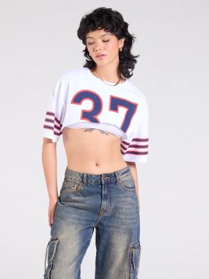 Go Team Varsity Graphic Crop Tee