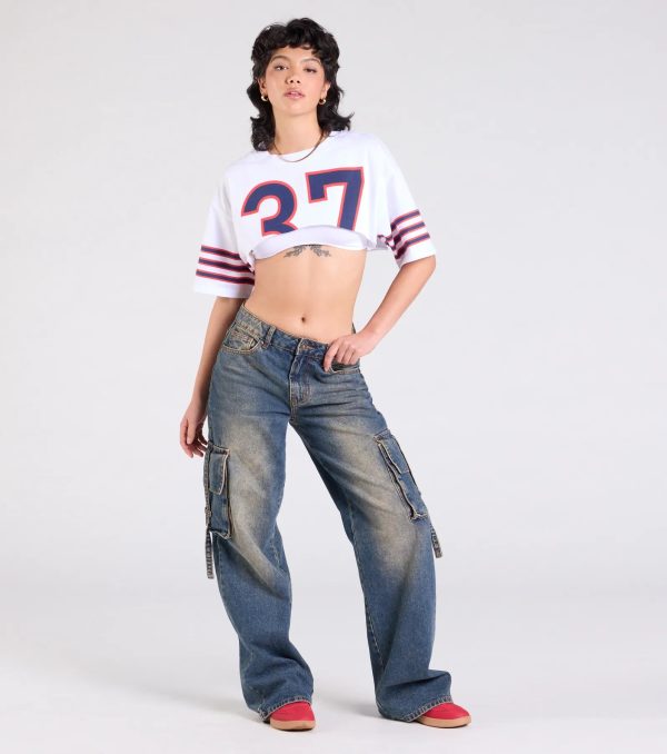 Go Team Varsity Graphic Crop Tee - Image 3
