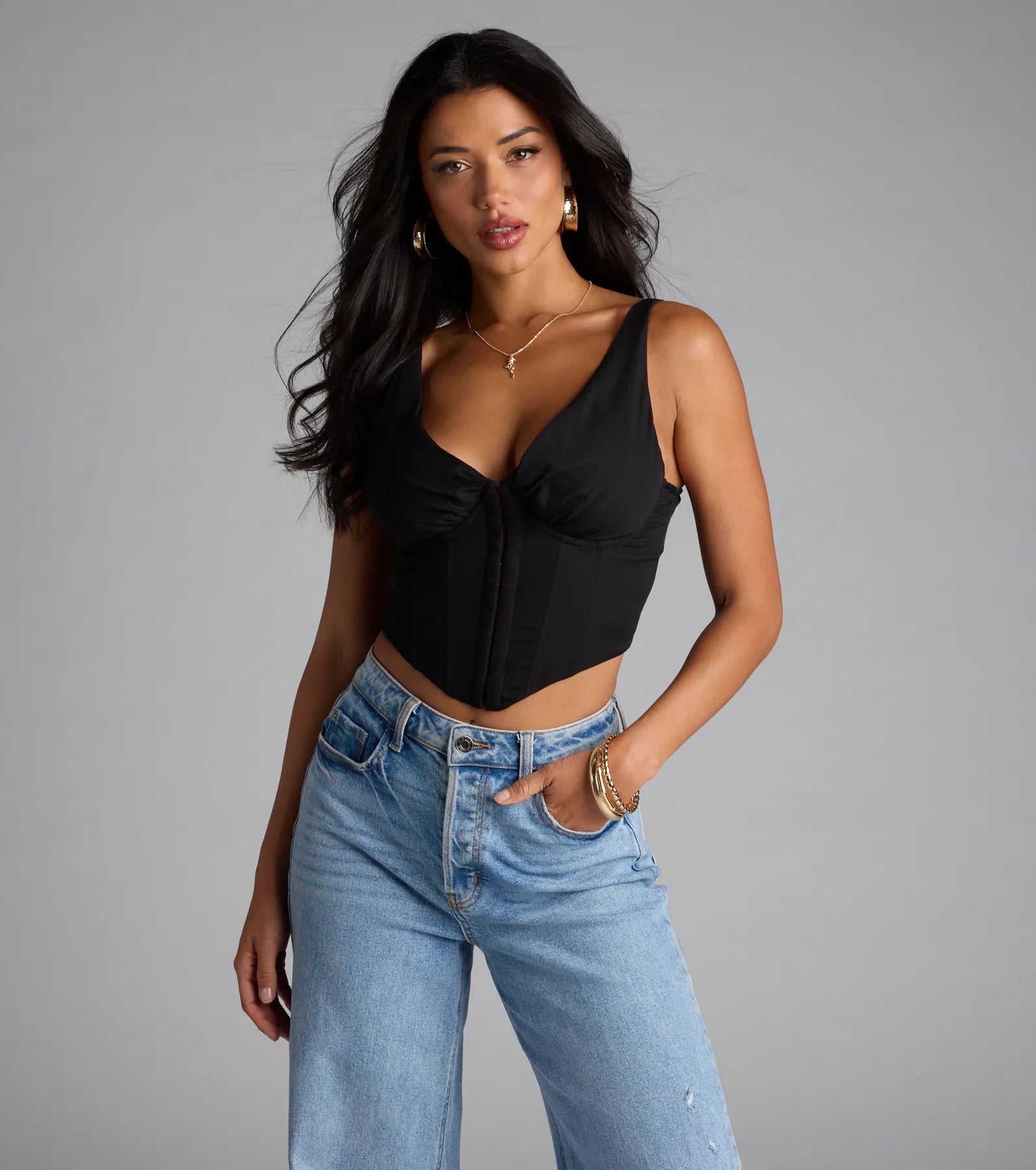 On Repeat V-Neck Corset Top - Image 5