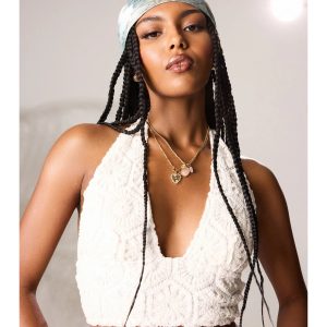 Get The Look Crochet Halter Crop Top