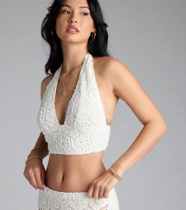 Get The Look Crochet Halter Crop Top - Image 5