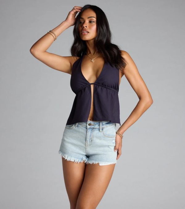 Cutie Fave Woven Halter Top - Image 2