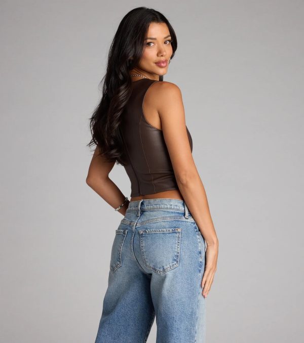 No Rules Just Looks Lace-Up Corset Top - Image 2