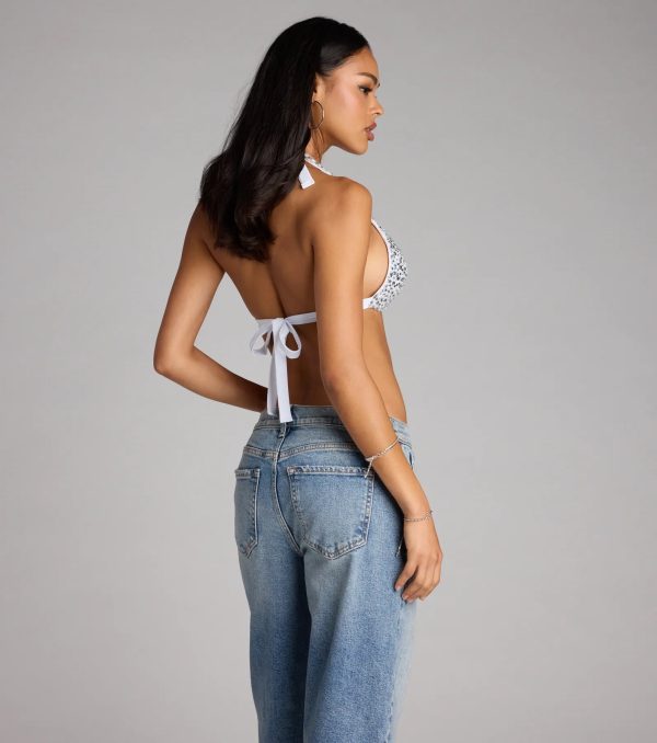 Bling Behavior Jewel Satin Bra Top - Image 2