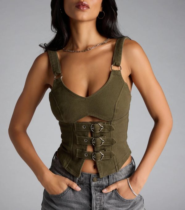 Strap In Babe Buckle Crop Top - Image 4