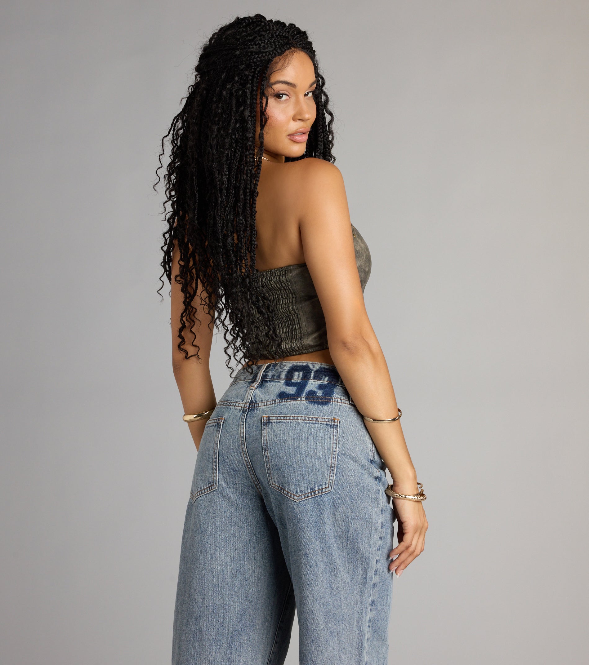 Boldy Untamed Buckle Crop Top - Image 3