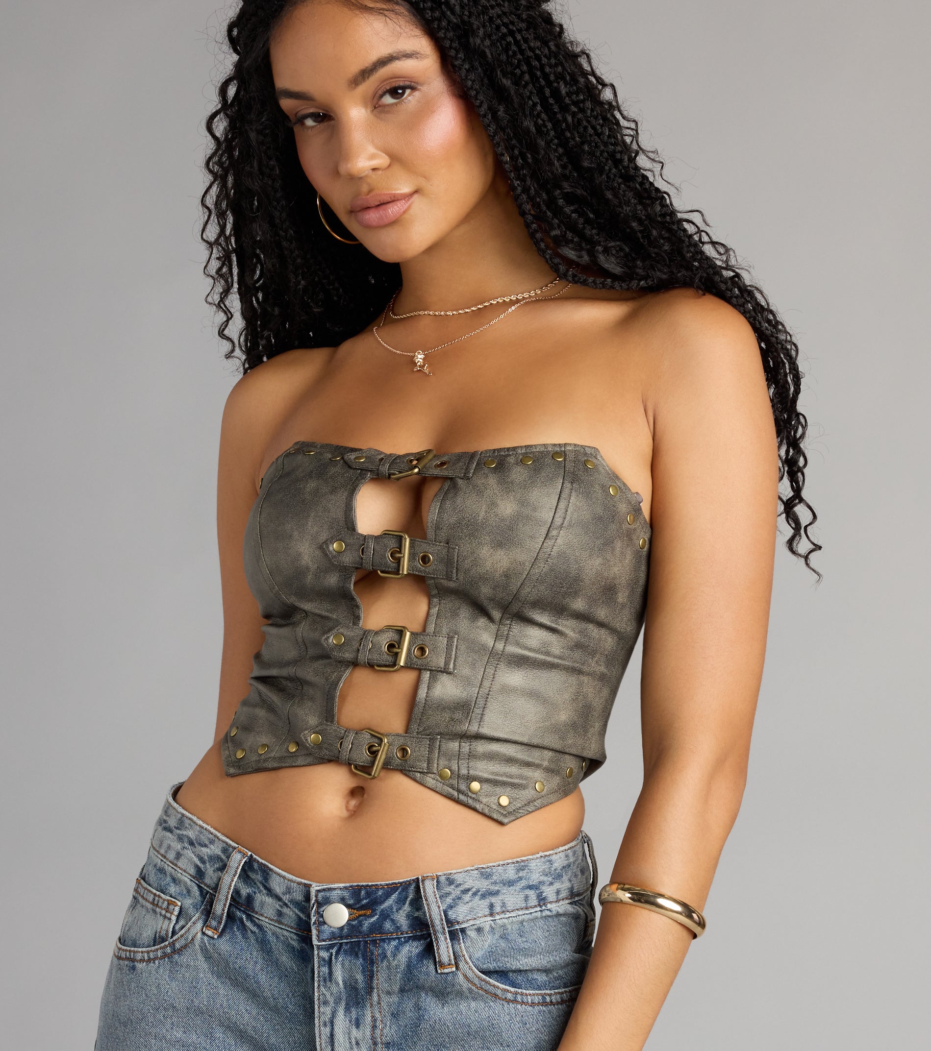 Boldy Untamed Buckle Crop Top - Image 5