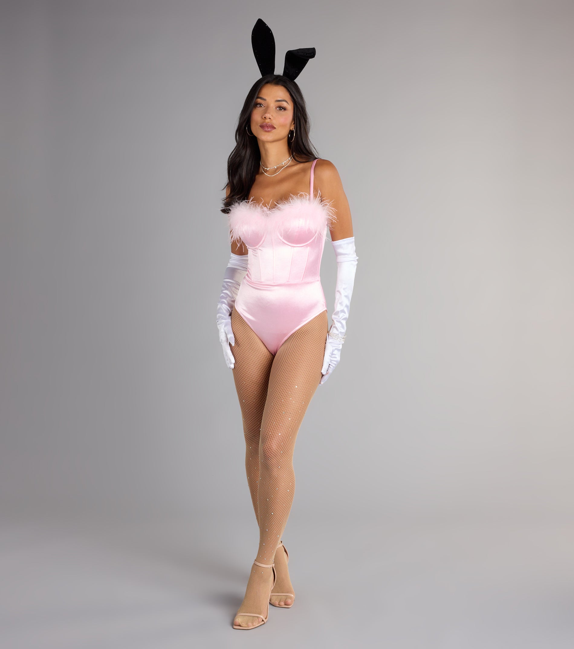 Iconic Bunny Satin Corset Bodysuit - Image 7