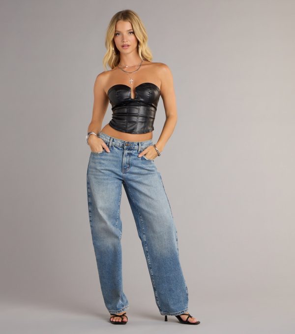 Lace-Up Allure Faux Leather Bustier Top - Image 8