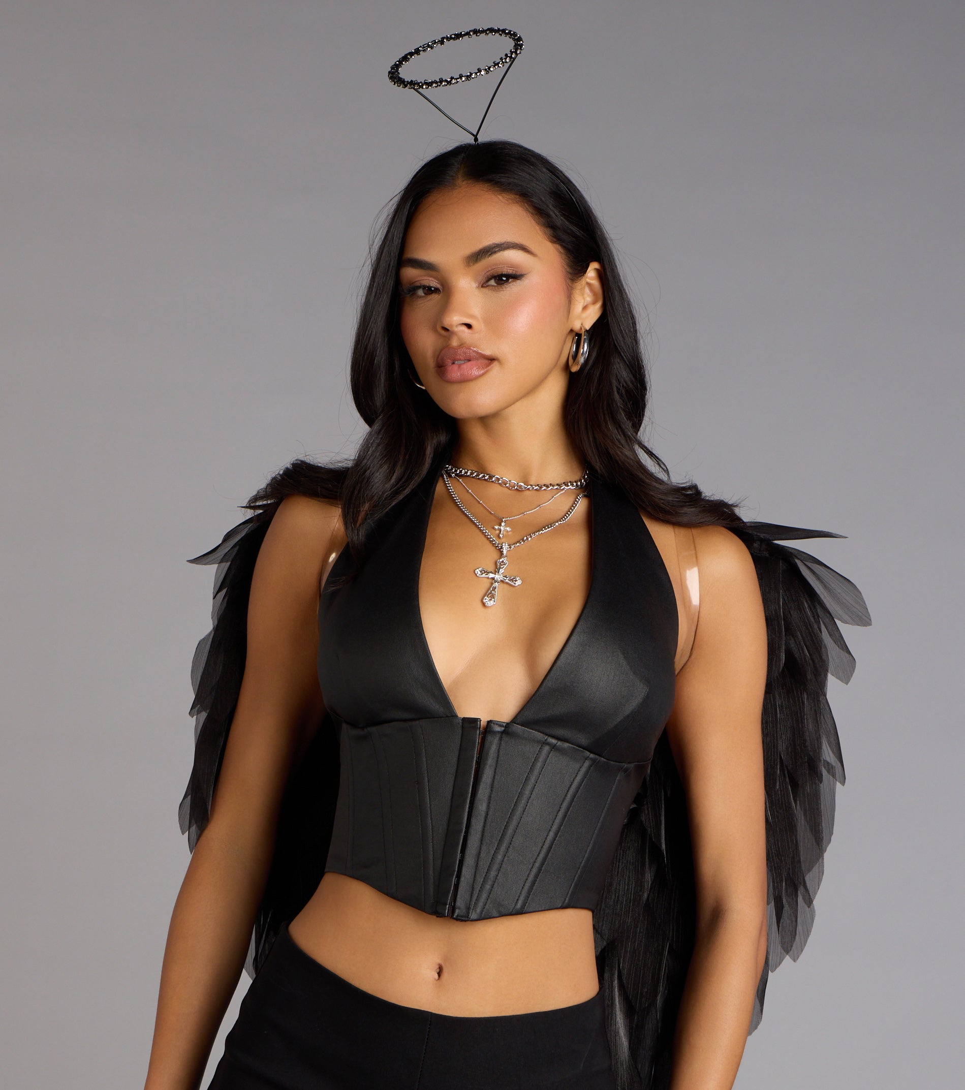 Daring Edge Lace-Up Corset Top - Image 4