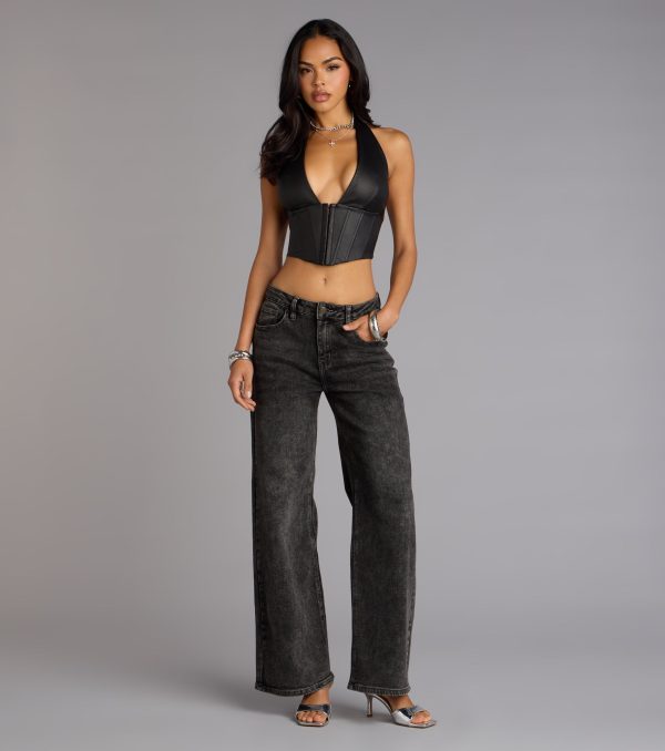 Daring Edge Lace-Up Corset Top - Image 7