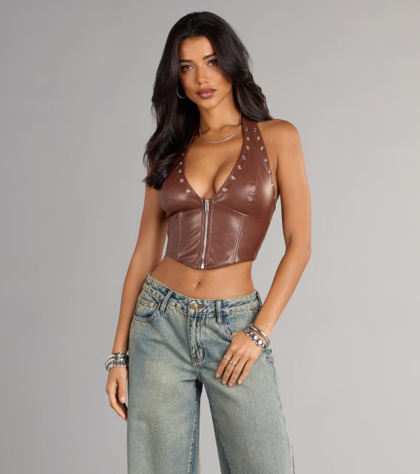 Zip Me Up Halter Corset Top - Image 6