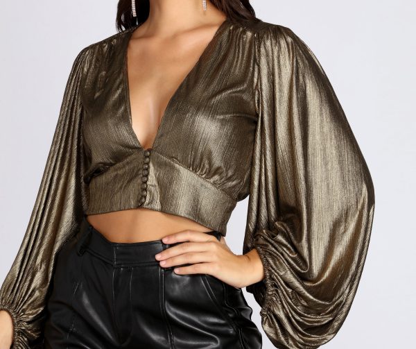 Treasure Me Cropped Blouse - Image 4