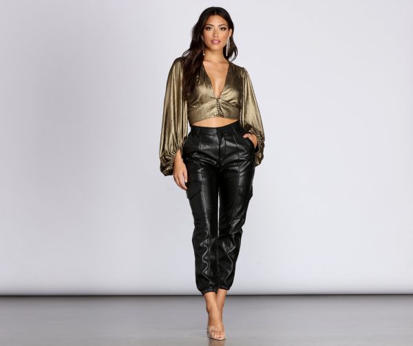 Treasure Me Cropped Blouse - Image 3
