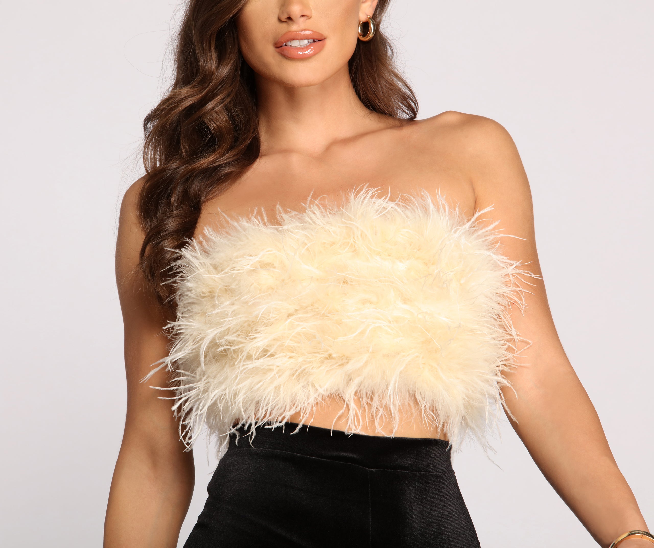 So Extra Feathered Tube Top - Image 3
