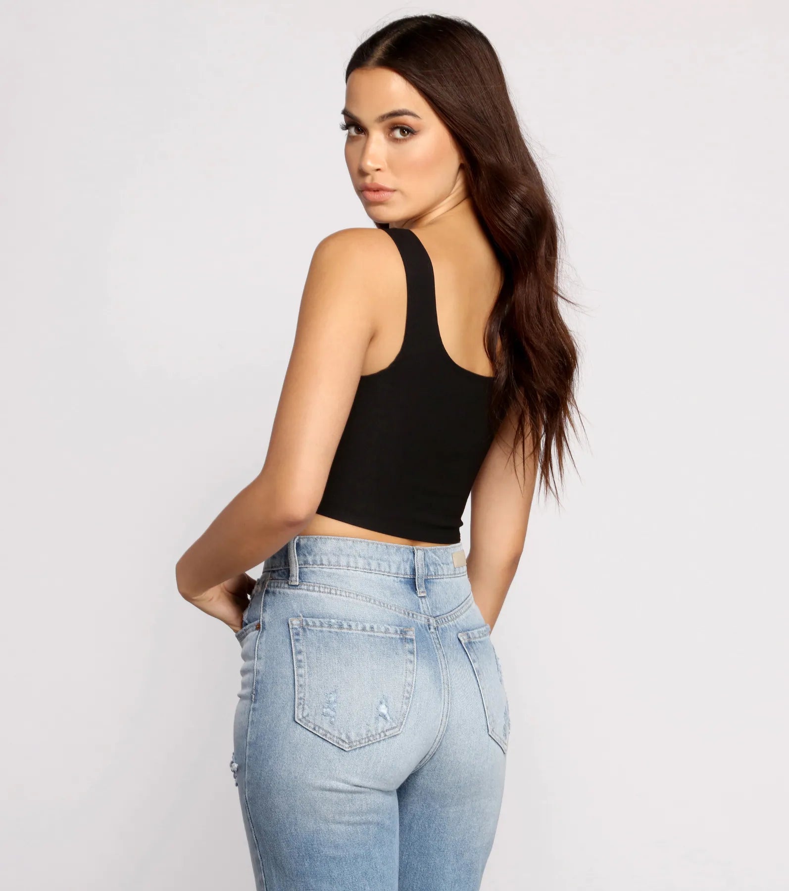 Hook and Eye Corset Crop Top - Image 2