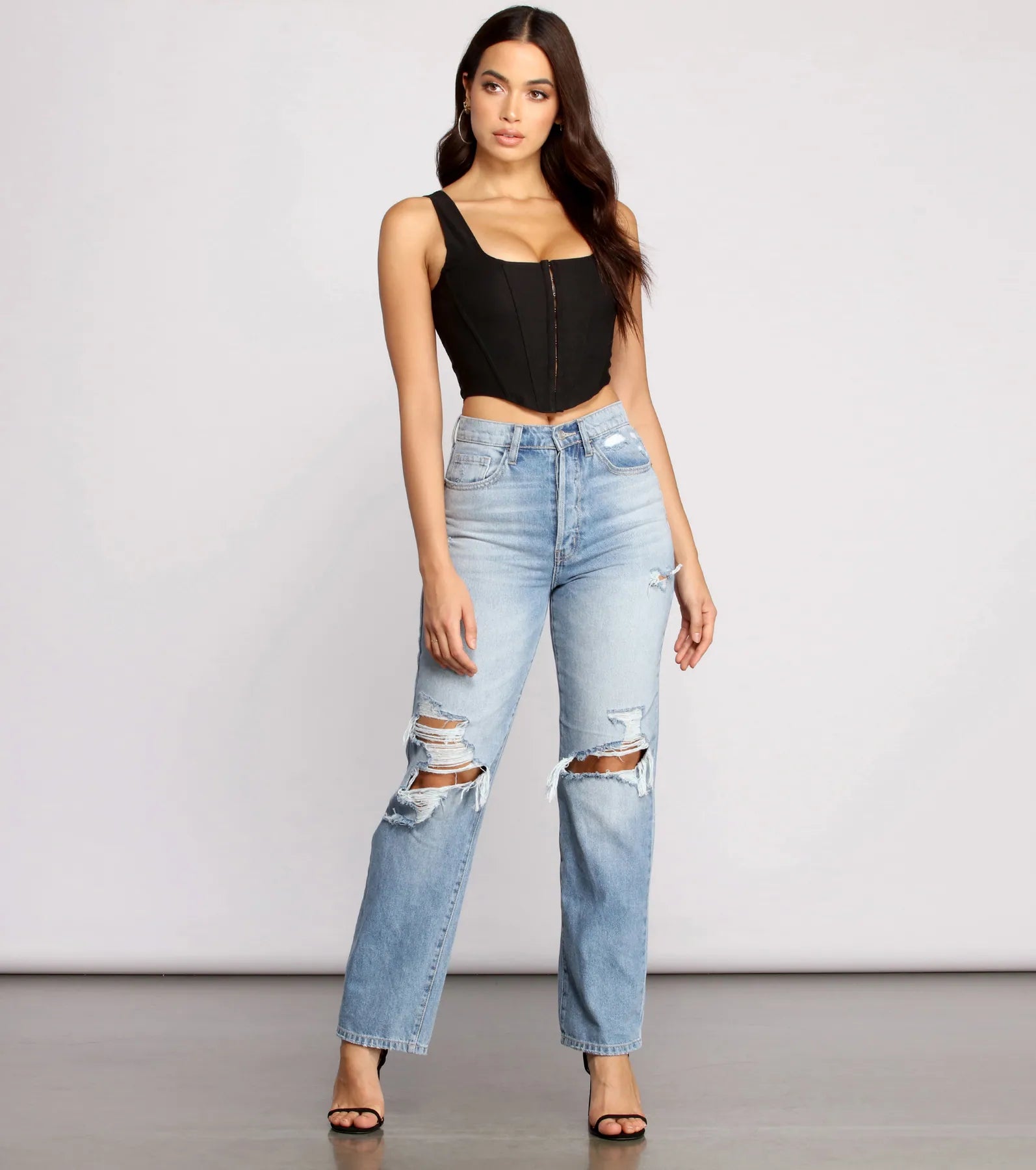 Hook and Eye Corset Crop Top - Image 4