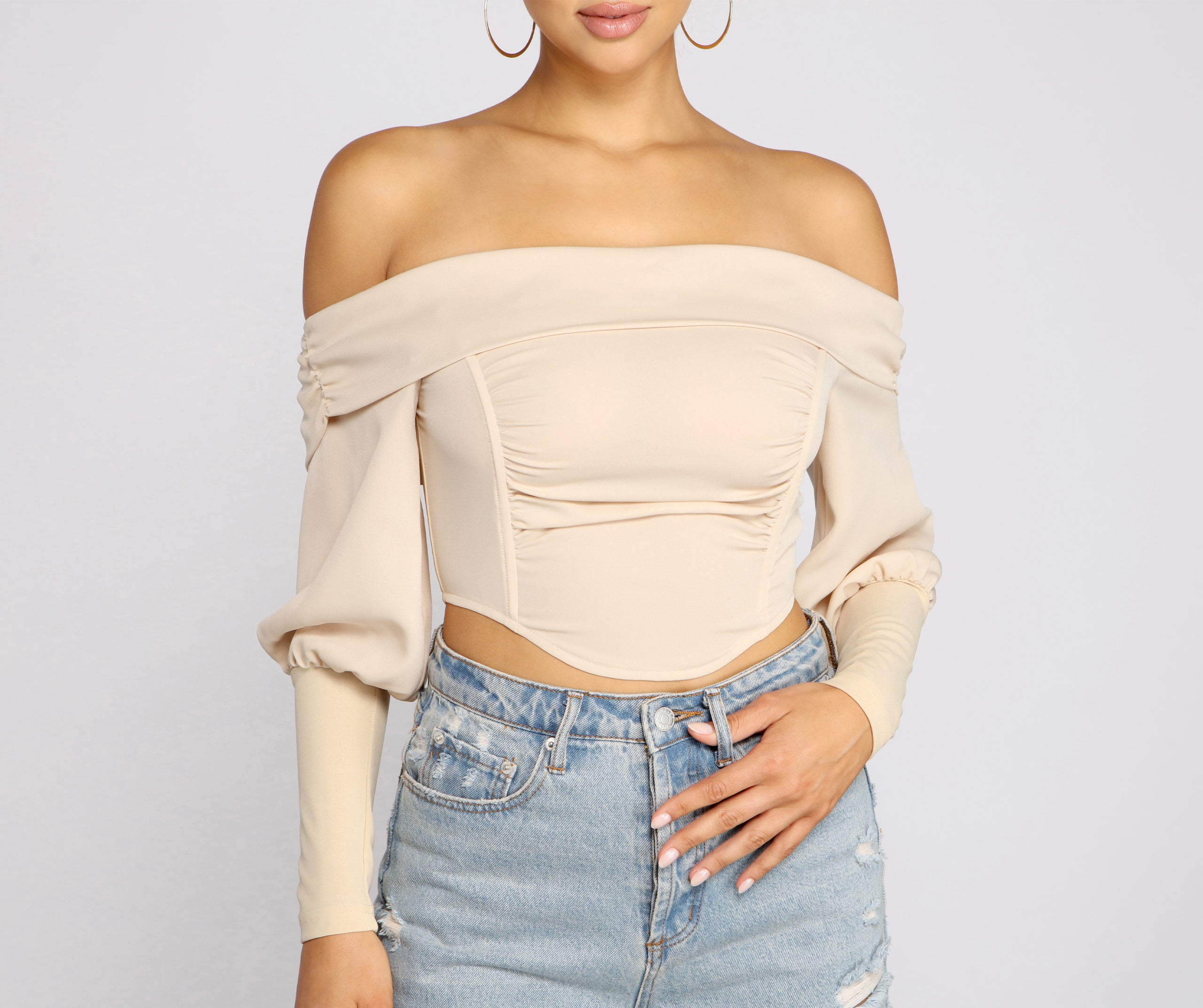 Chic Beauty Off-The-Shoulder Corset Top - Image 7