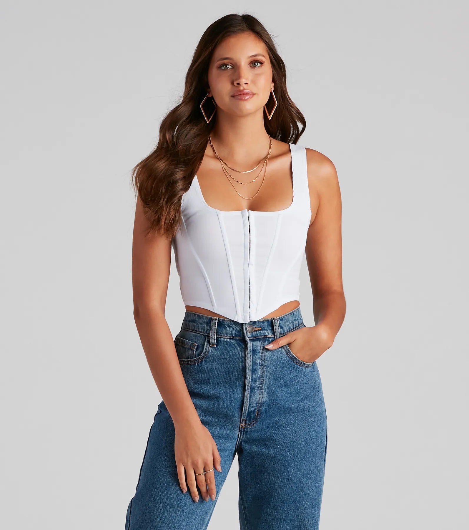 Hook and Eye Corset Crop Top - Image 17