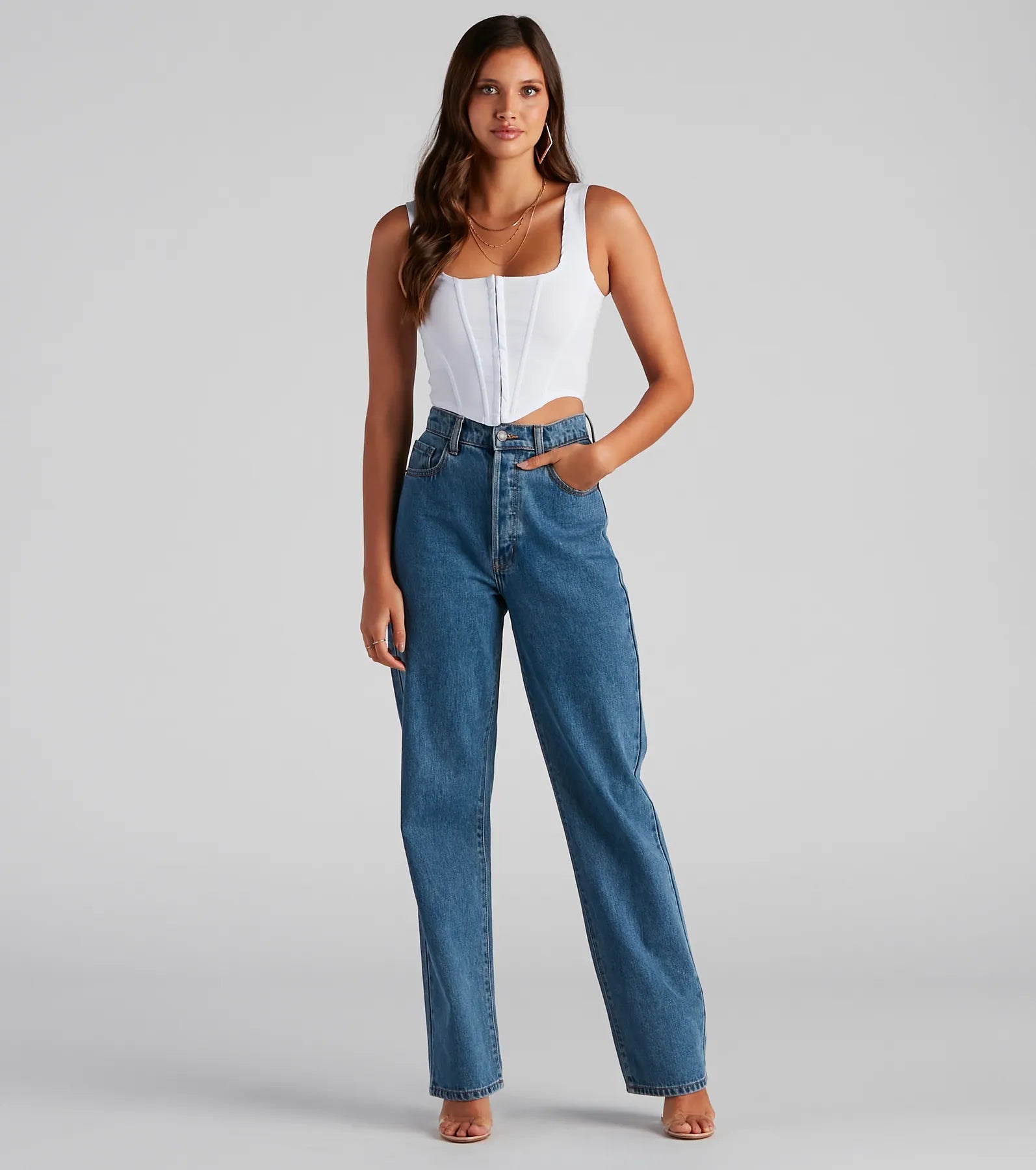 Hook and Eye Corset Crop Top - Image 18
