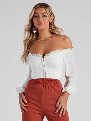 Classic Beauty Off The Shoulder Corset Top