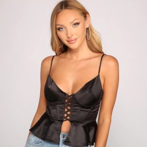 Stunning Sultry Satin Corset Top