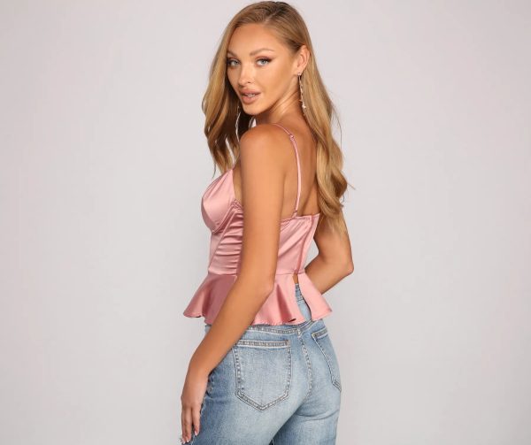 Stunning Sultry Satin Corset Top - Image 6